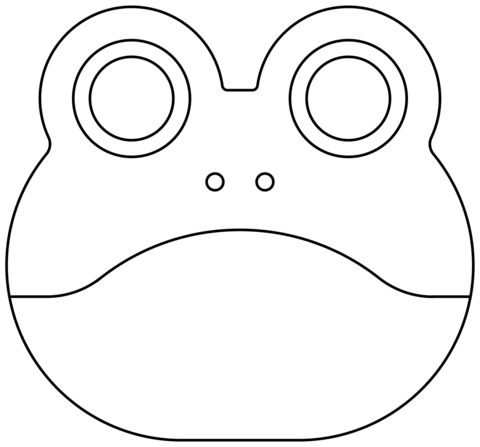 Frog Emoji Coloring Page